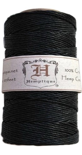 Black hemp cord - hemp, 205ft