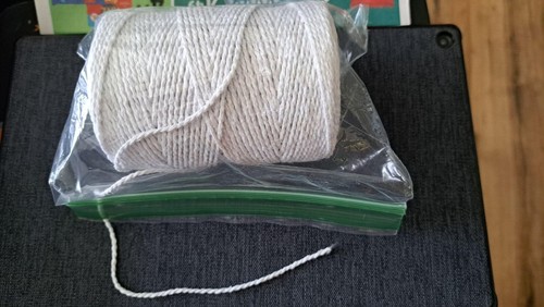 White cotton butchers twine - white,
