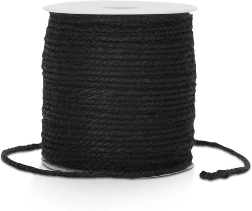 3mm black jute twine 328ft - 3mm,